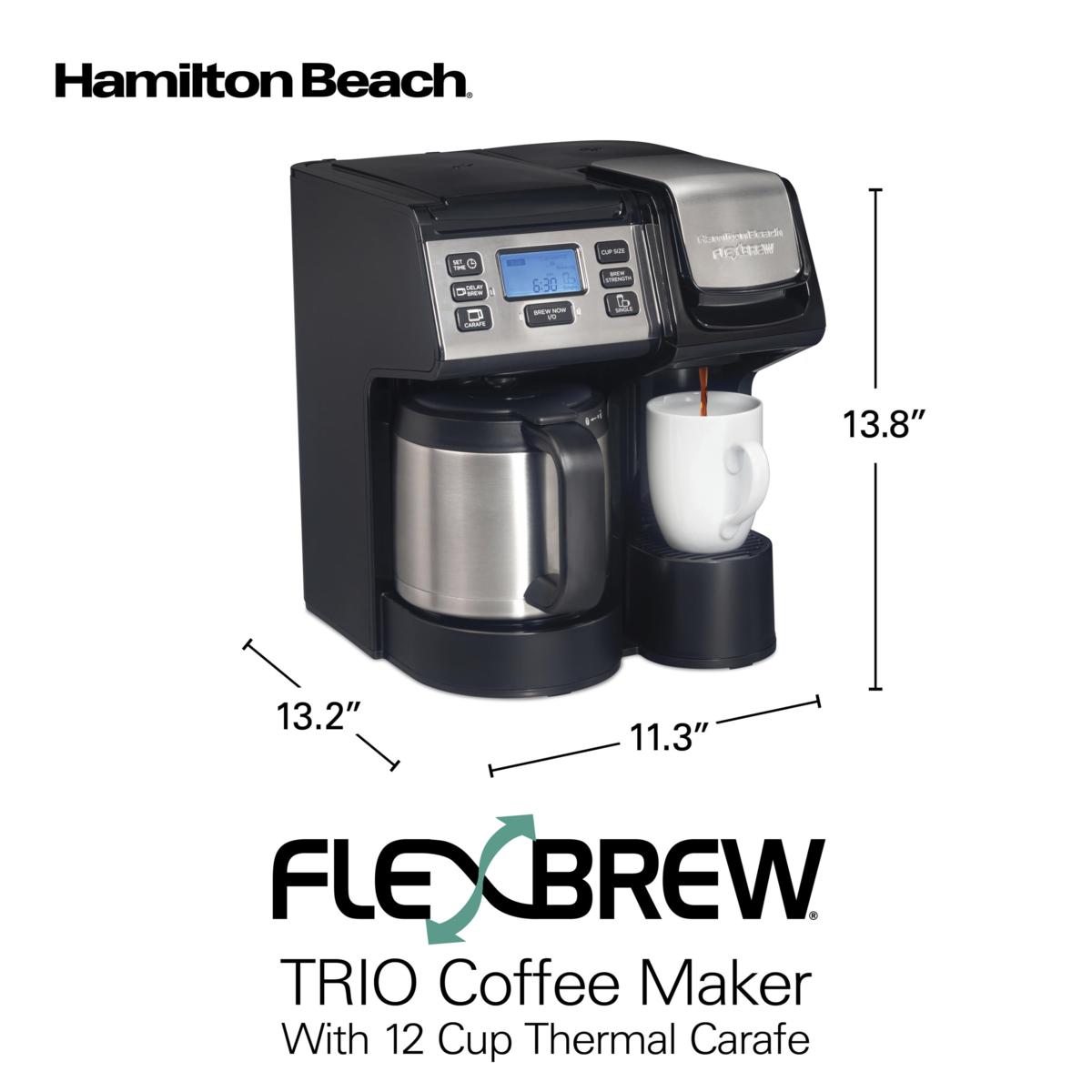 Coffee Machine Hamilton Beach Flexbrew Dimensions FlexBrew Trio