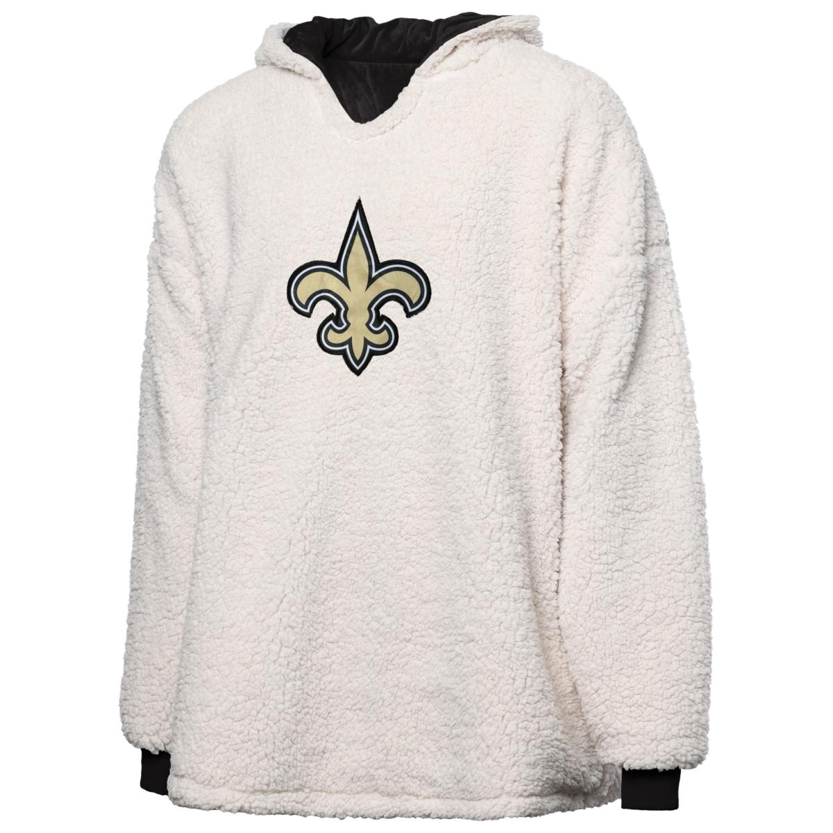 foco NFL Team Logo Reversible Oversized Sherpa Hoodie Sweatshirt Hoodeez