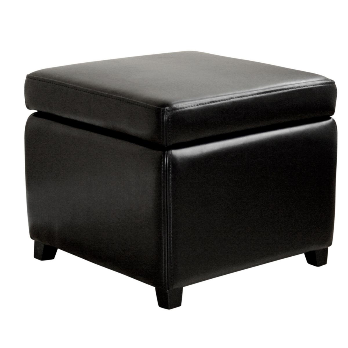 Full Leather Small Storage Cube Ottoman 9903825 HSN