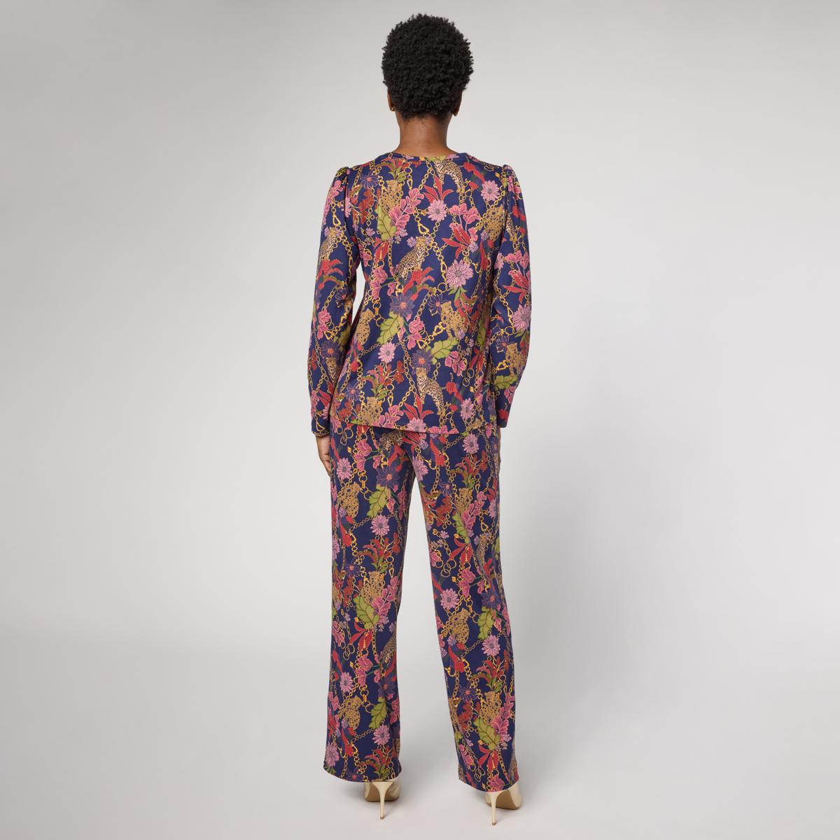 G by Giuliana 2-piece G-Knit Puff-Sleeve Top & Full-Leg Pant Set | HSN
