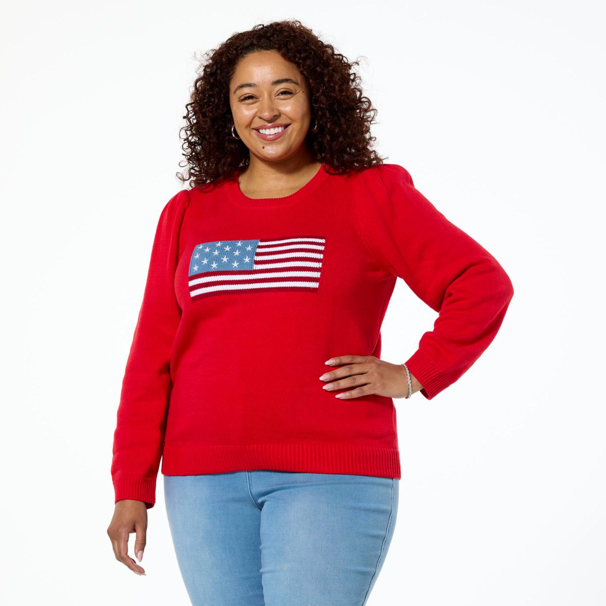 G by Giuliana Americana Full Fashion Jersey Knit Sweater