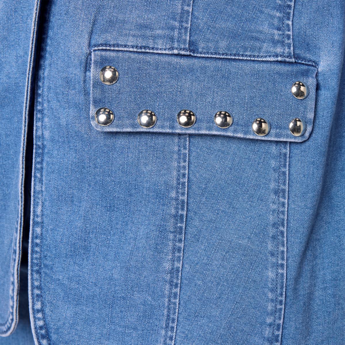 G by Giuliana Black Label G5 Stretch Denim Studded Blazer | HSN