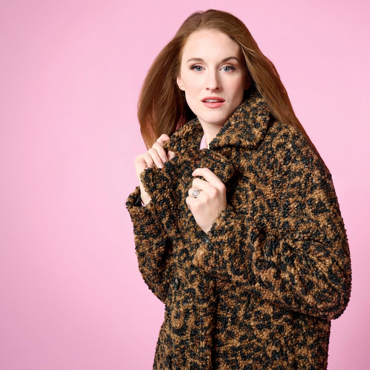 ◆タチカワ◆バーチカルブランド◆W100×H130◆O-2509BL5◆ G by Giuliana Black Label Knit Teddy Luxe Coat | HSN