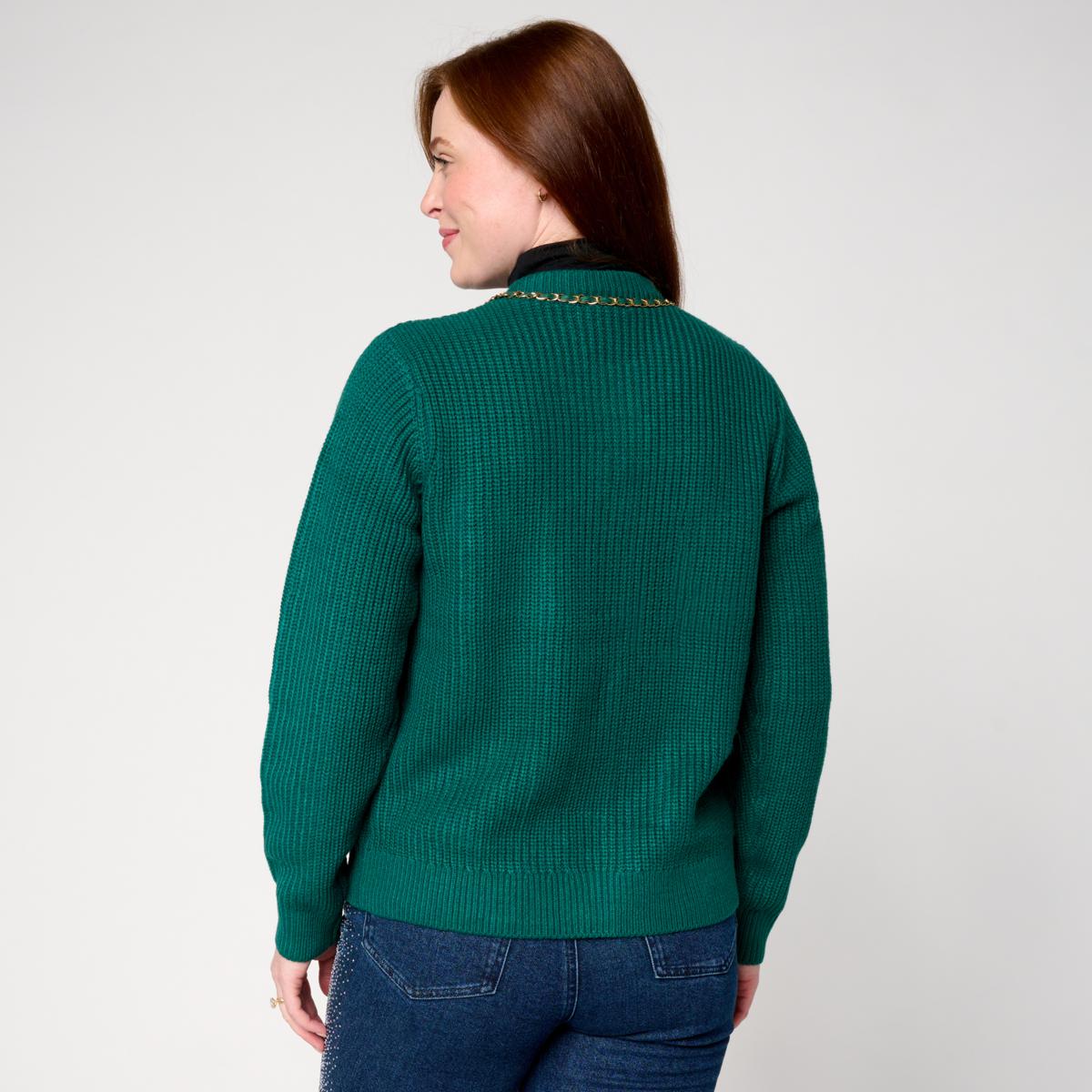 G by Giuliana Chain Detail Button-Front Sweater Cardigan | HSN