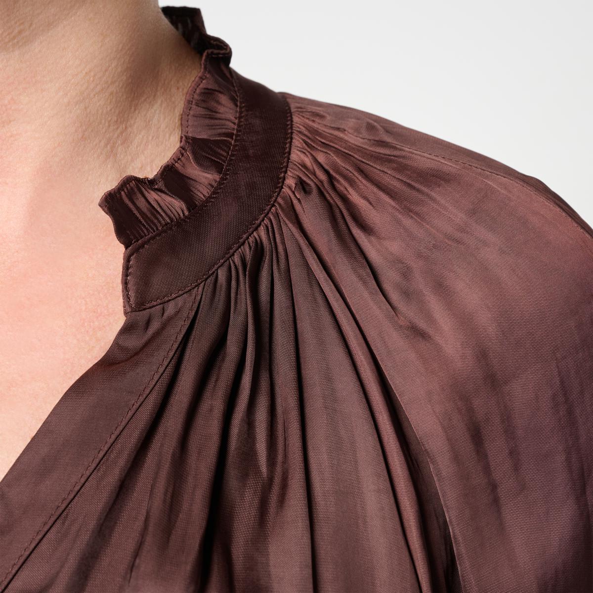G by Giuliana Woven Button Front Blouse with Ruffle Detail | HSN