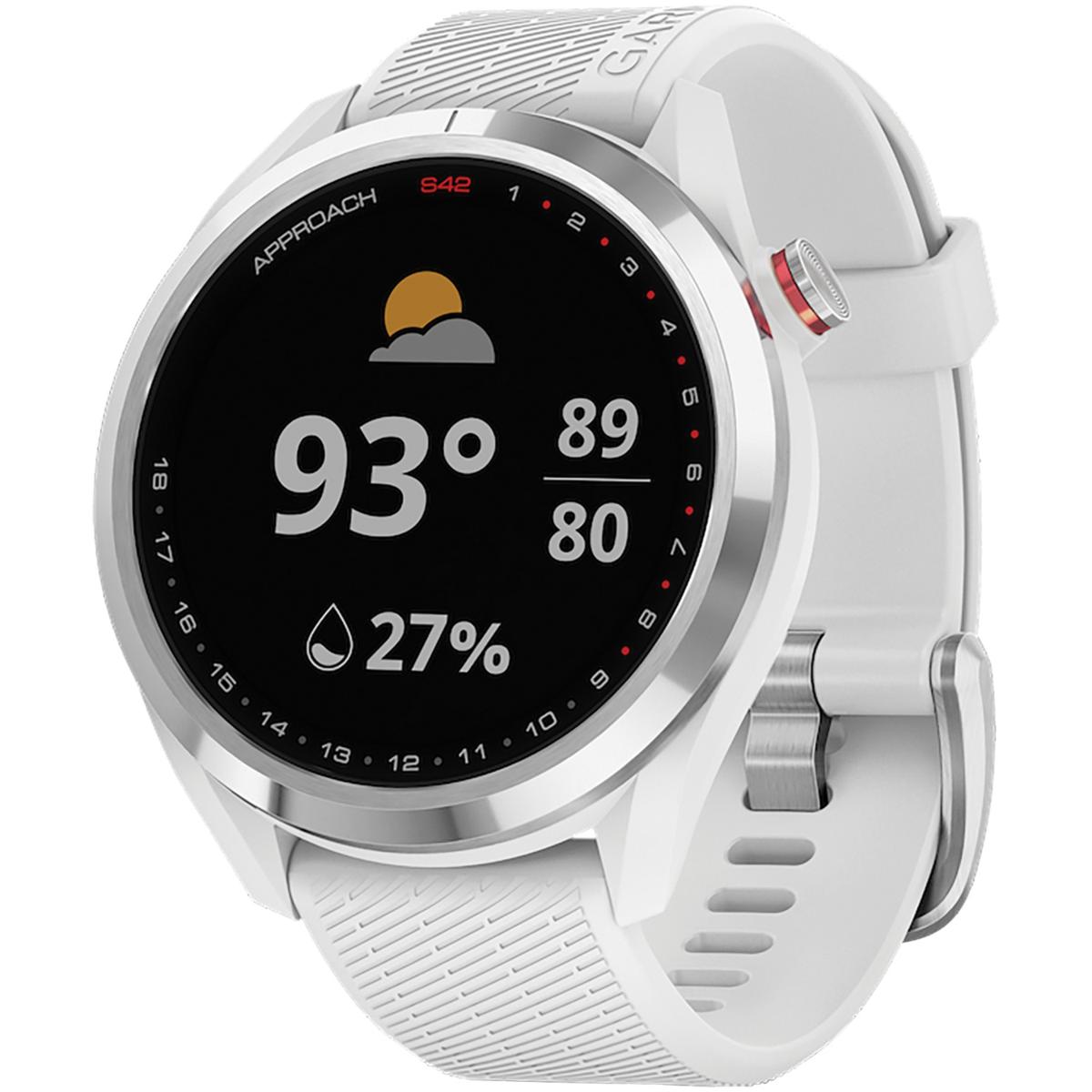 Garmin Approach S42 GPS Golf Smartwatch with White Band | HSN