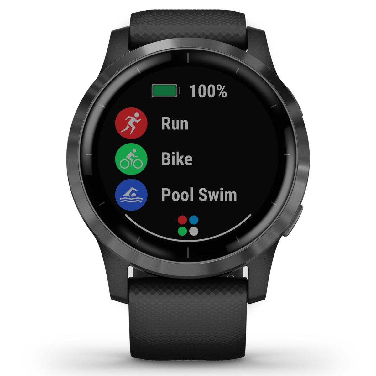 Garmin Vivoactive 4 GPS Smartwatch in Slate and Black | HSN