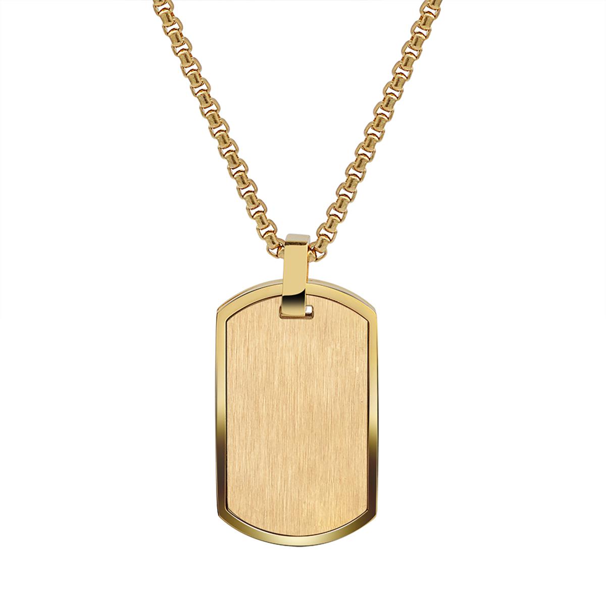 Real gold dog tag hot sale necklace
