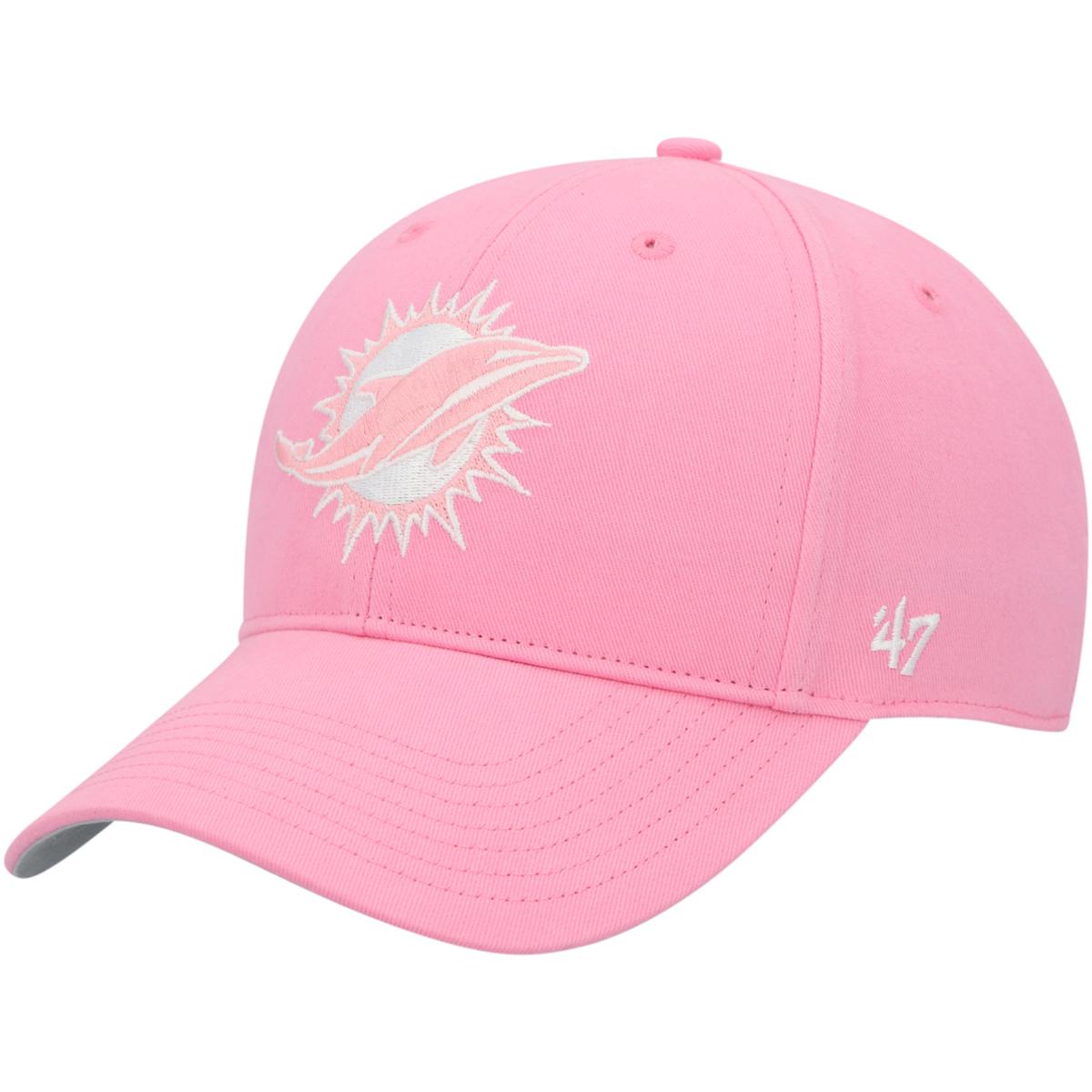 Girls Youth '47 Pink Miami Dolphins Rose MVP Adjustable Hat