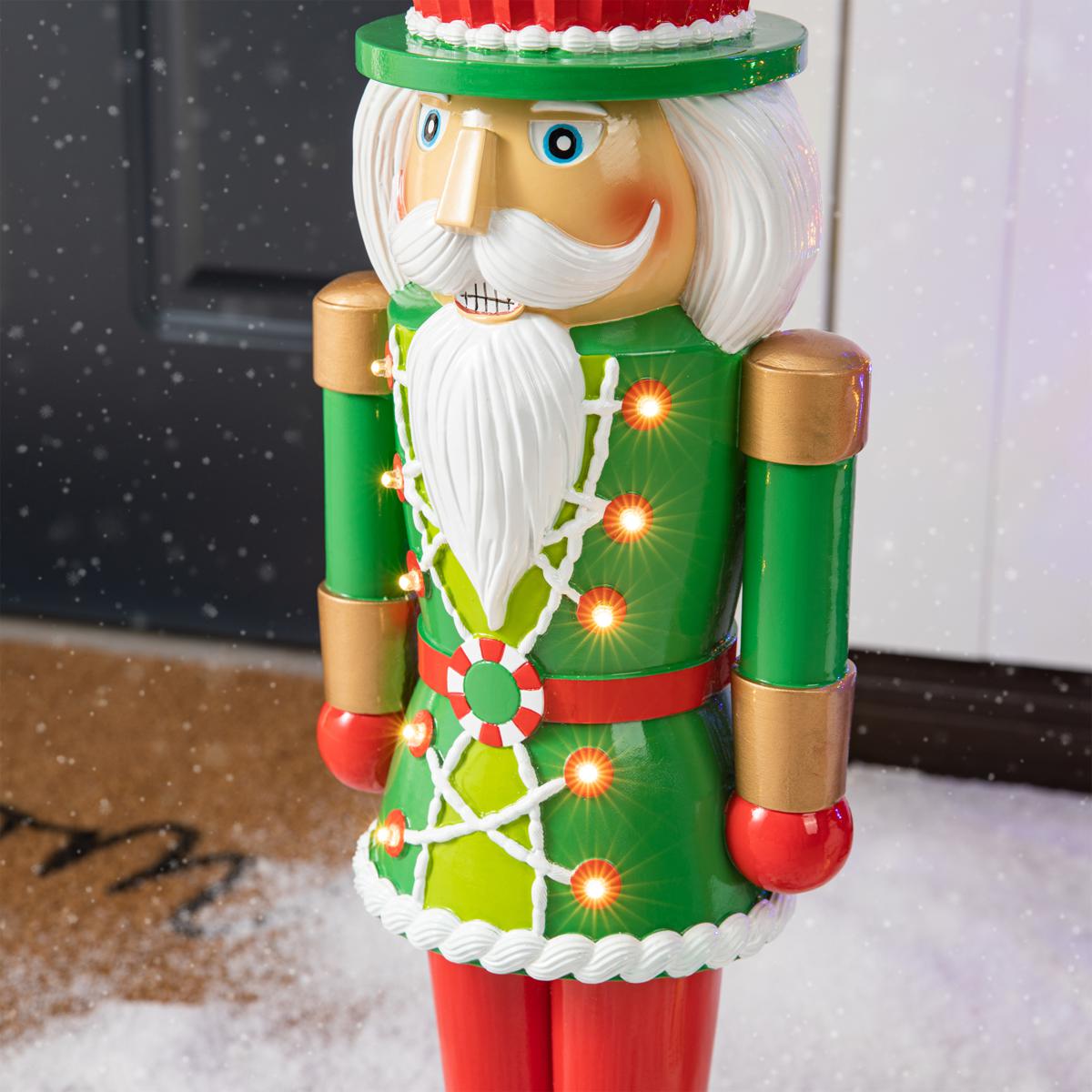 新政 No.6  Dix ans - Noel 2021 Glitzhome Metal Nutcracker Decor Christmas Porch Sign, Color