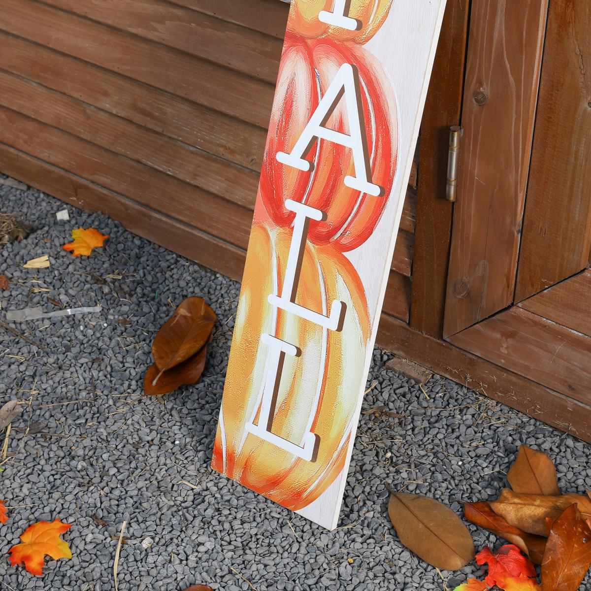 Glitzhome 13 in. L x 32 in. H Duble Sided Wooden Easel Porch Sign with  Changable Sided Sign Board (Fall and Christmas) 2010100005 - The Home Depot