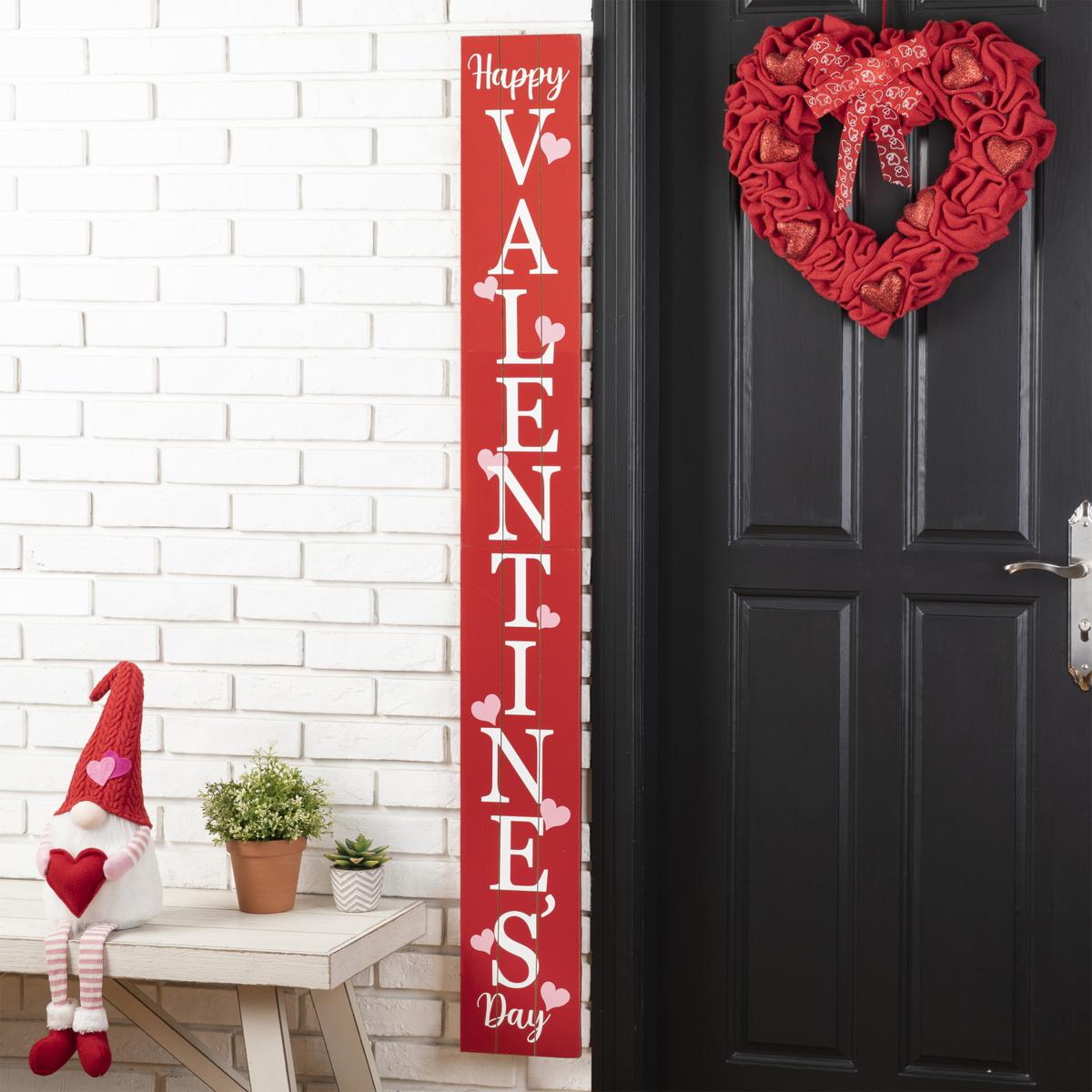 Glitzhome 60in H Happy Valentine's Day Porch Sign - 20825165 | HSN