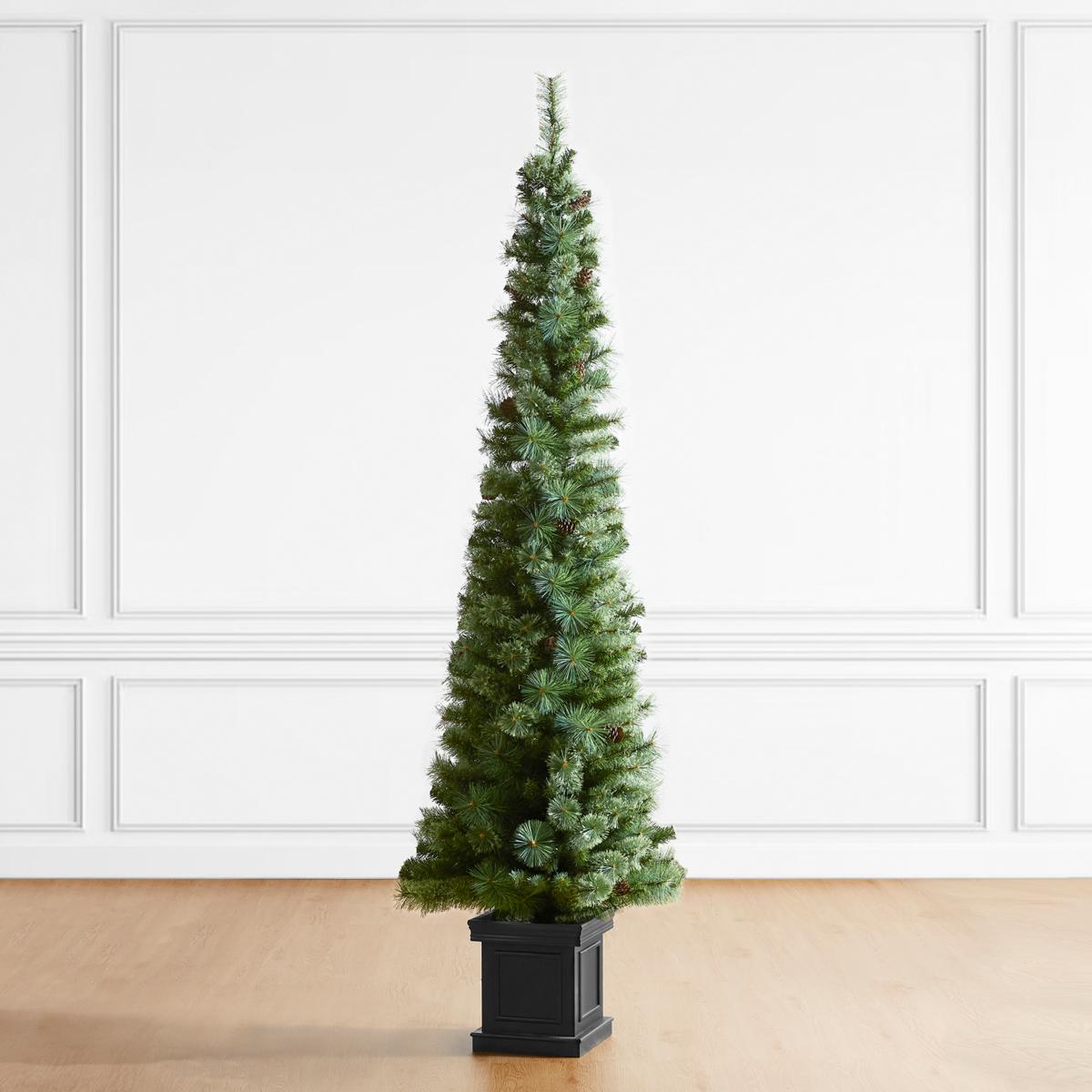 Glitzhome 7' Green Pine Porch Christmas Tree with 200 Lights | HSN