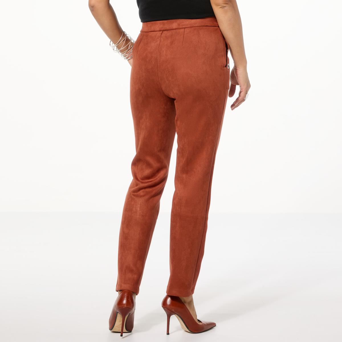 GREY by Jhoan Sebastian Grey Bonded Faux Suede Pull-On Pant | HSN