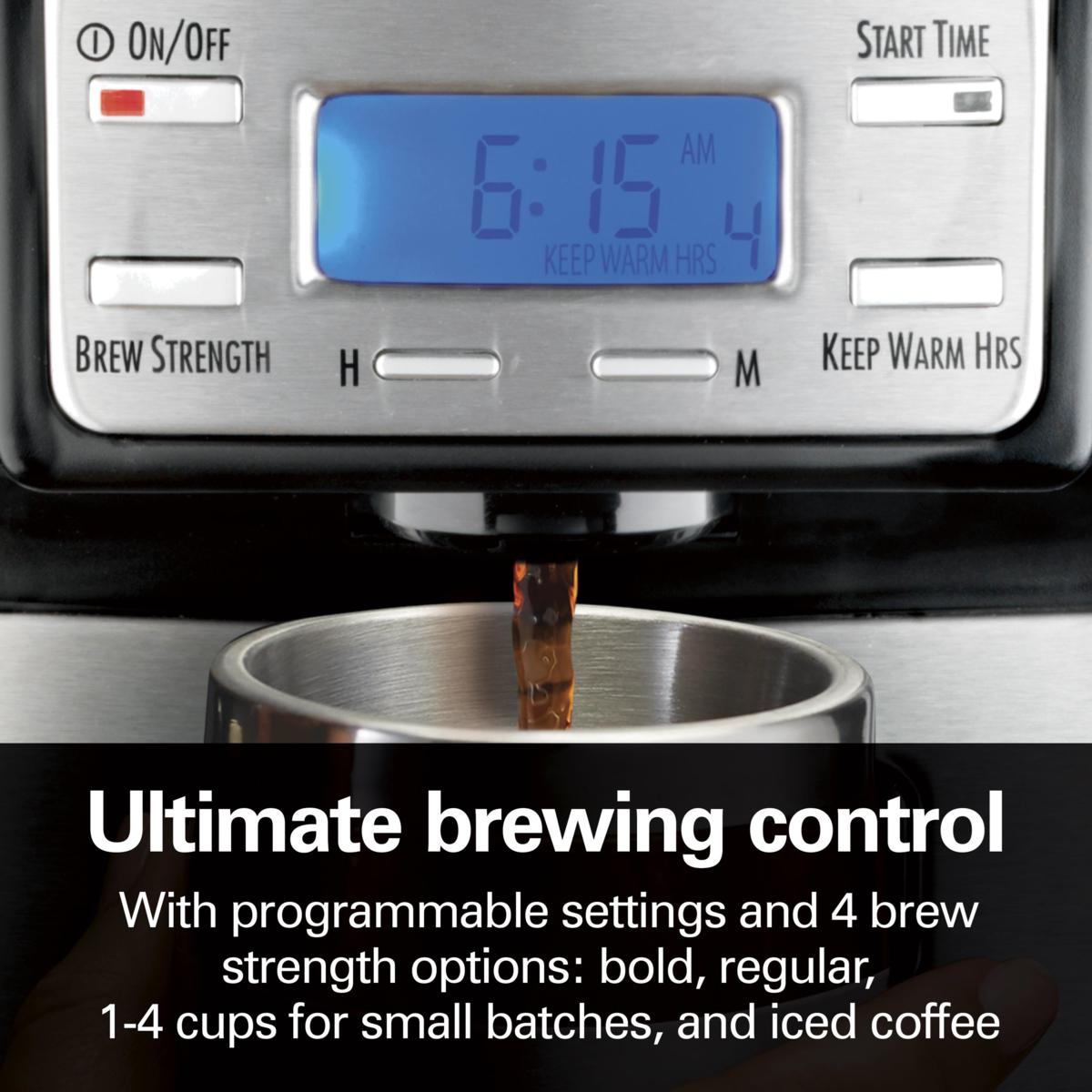 Hamilton Beach 2-Way Programmable 12 Cup and Single-Serve Coffee