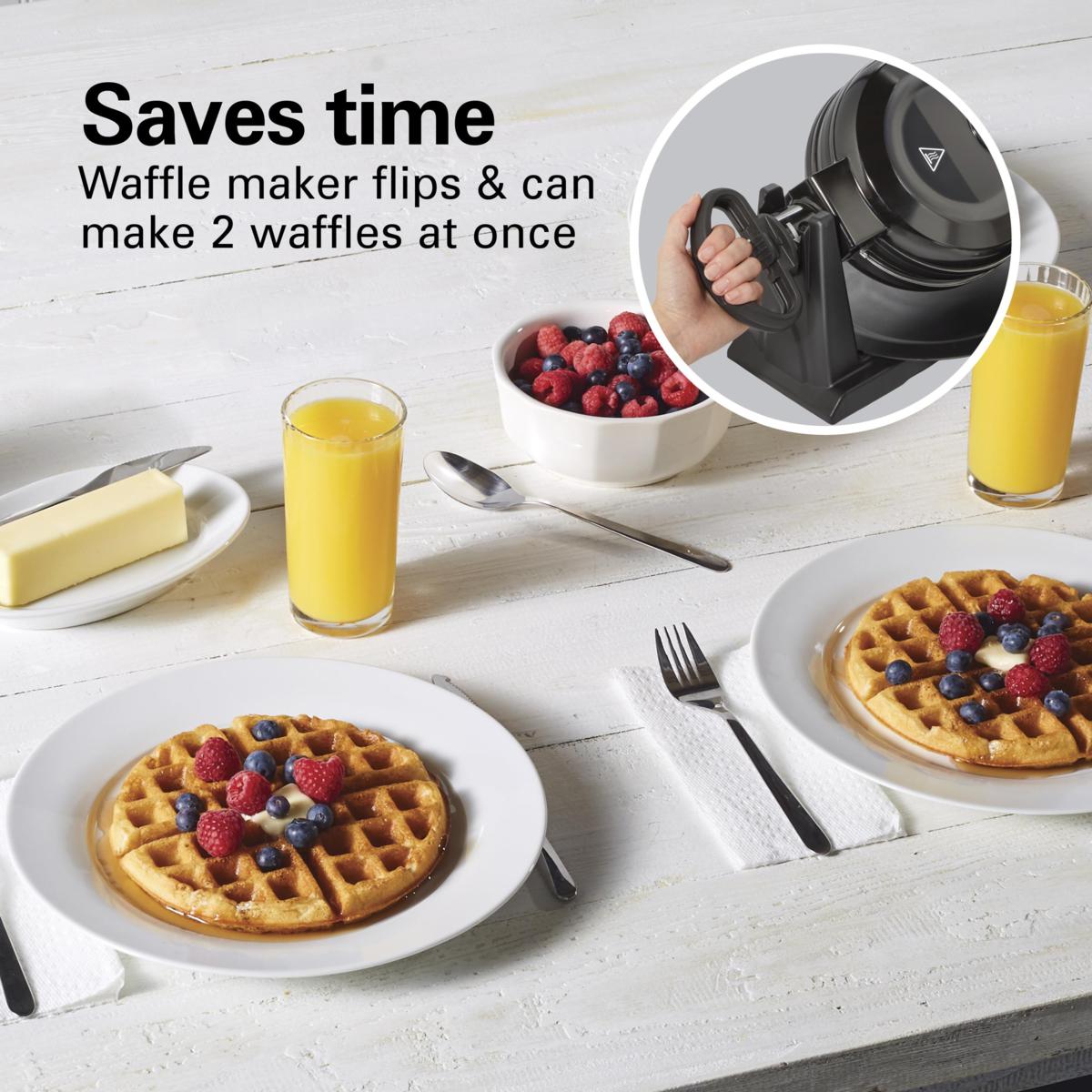 Hamilton Beach Double Belgian Waffle Maker / Belgian Waffle Iron | HSN