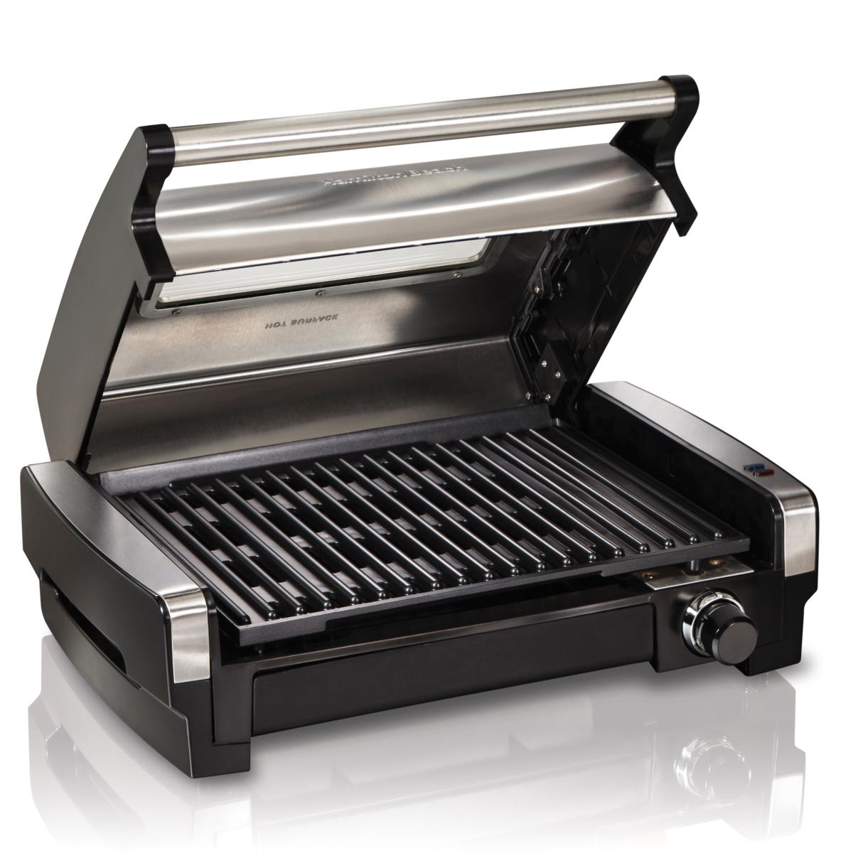 Hamilton Beach Steak Lover's 100 sq. in. Black Indoor Grill with