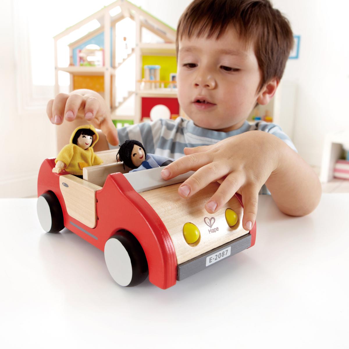 Hape Dollhouse Family Car Red 23106808 HSN