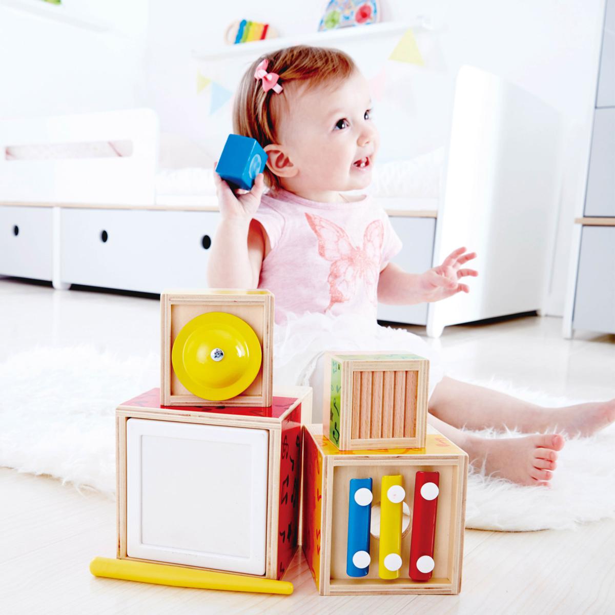 Hape Odyssey Stacking Music Set Colorful 6 Piece Musical Box Toy 23106793 HSN