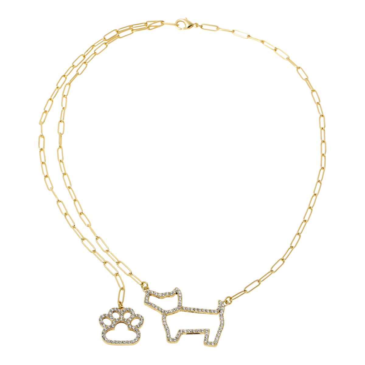 Heidi Daus Dog or Cat Silhouette Crystal Necklace 21038352 HSN