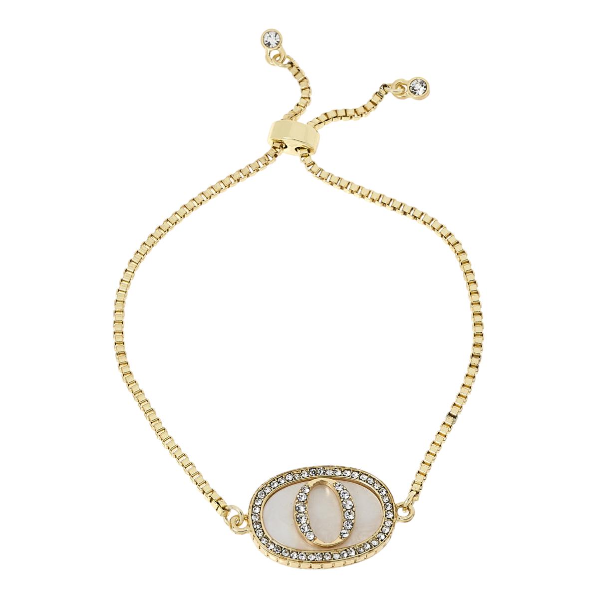 Heidi Daus Initial Reaction Crystal & Gem Goldtone Adjustable Bracelet -  21651170