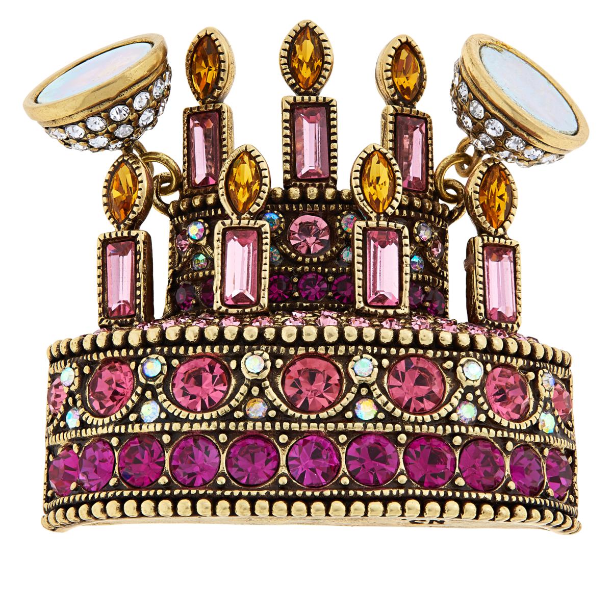 Heidi Daus Charm" Crystal Cake Pendant 20412470 HSN