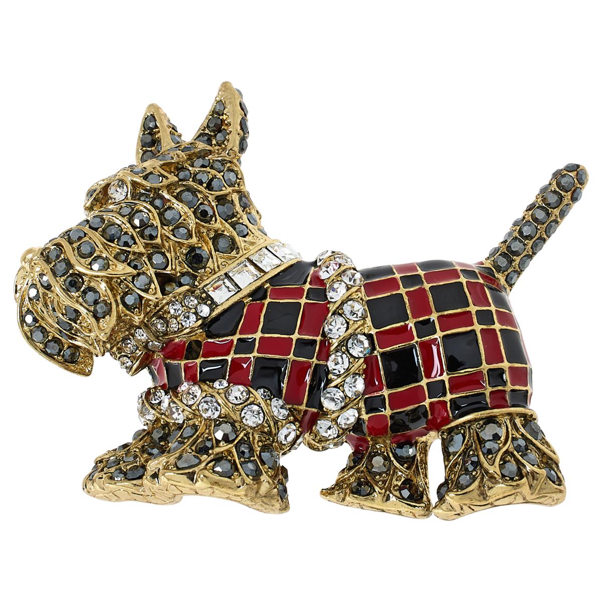 2 Colors Avaibale Enamel Christmas Dog Brooches For Women in 2023