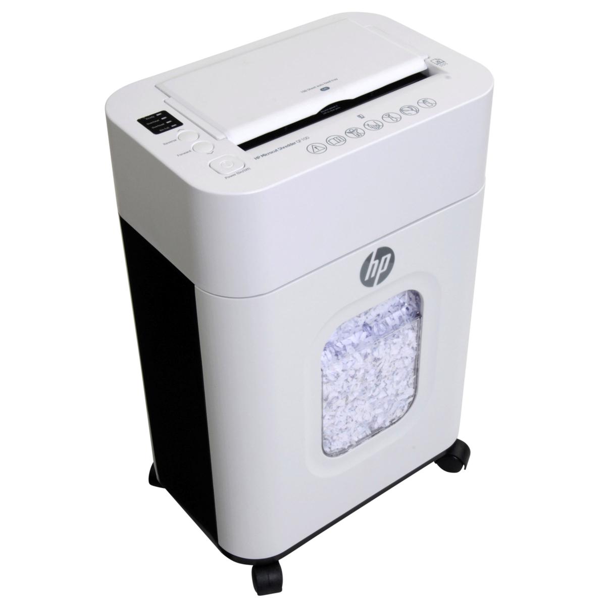 HP QF100 Autofeed 100-Sheet Microcut Shredder with Drop Bin