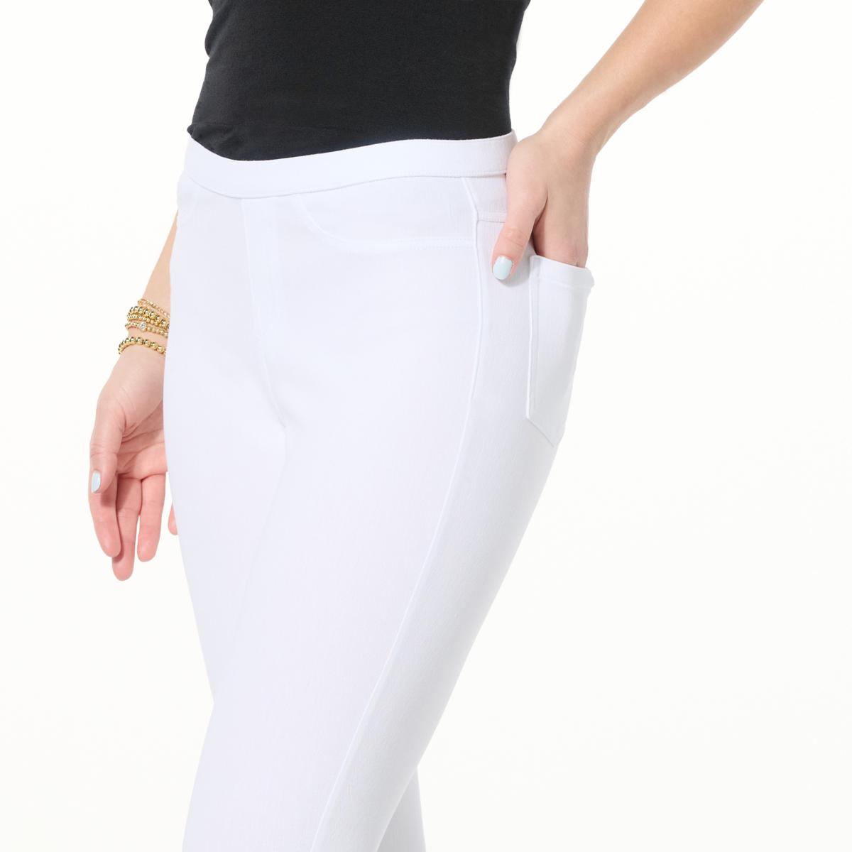 Denim Capri White Jegging Capris HUE Stretch Denim Capri Legging