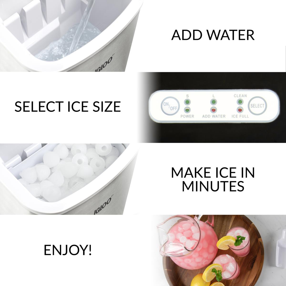 Igloo Automatic Self-Cleaning Portable Countertop Ice Maker with