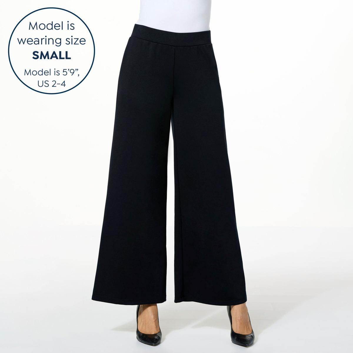 IMAN Global Chic All Day Elegance Wide-Leg Ponte Pant