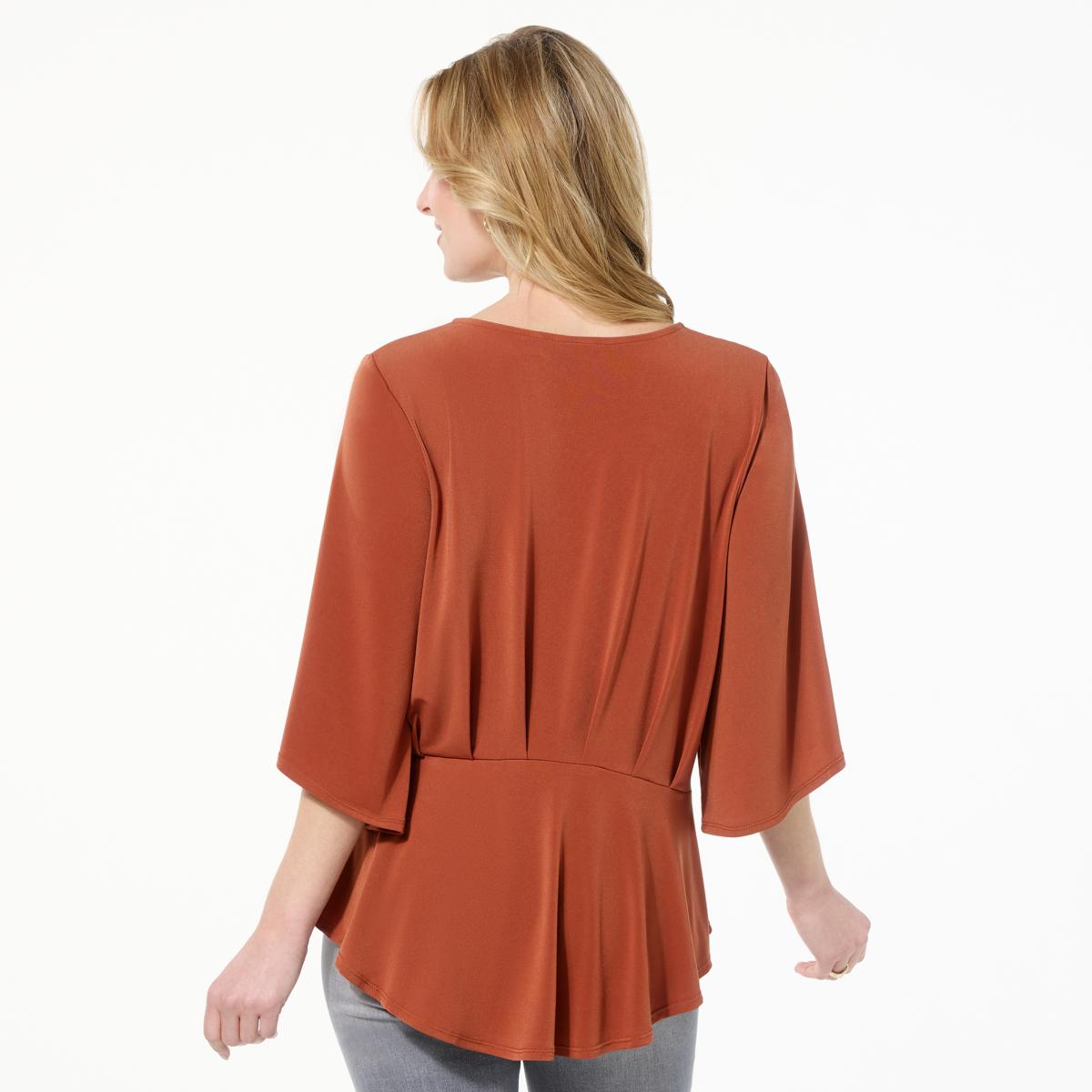 ★MOHAN★ TVS WOOL DRAPED TOP_3COLORS Made By Johnny MBJ WT1118 Womens V Neck Short Sleeve Wrap