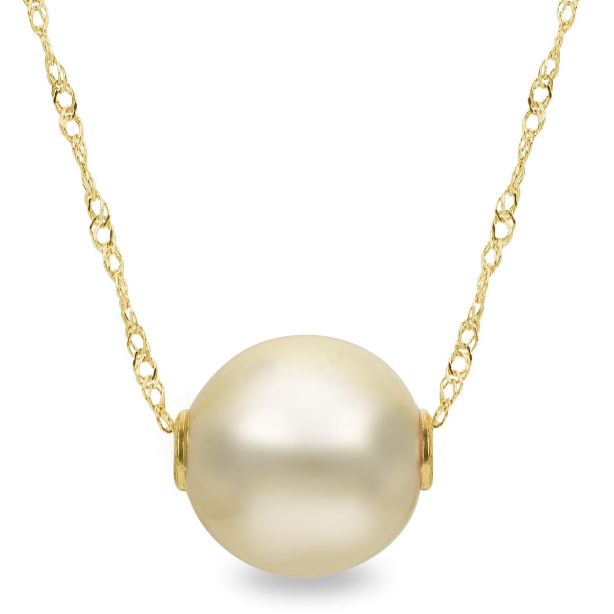 Imperial Pearls 9x10mm Golden South Sea Cultured Pearl Necklace - 9160900 | HSN