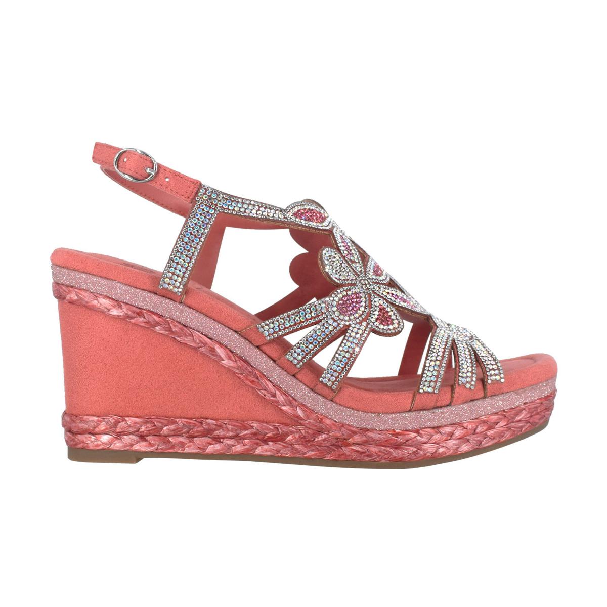 Impo Orenda Embellished Wedge Sandals with Memory Foam