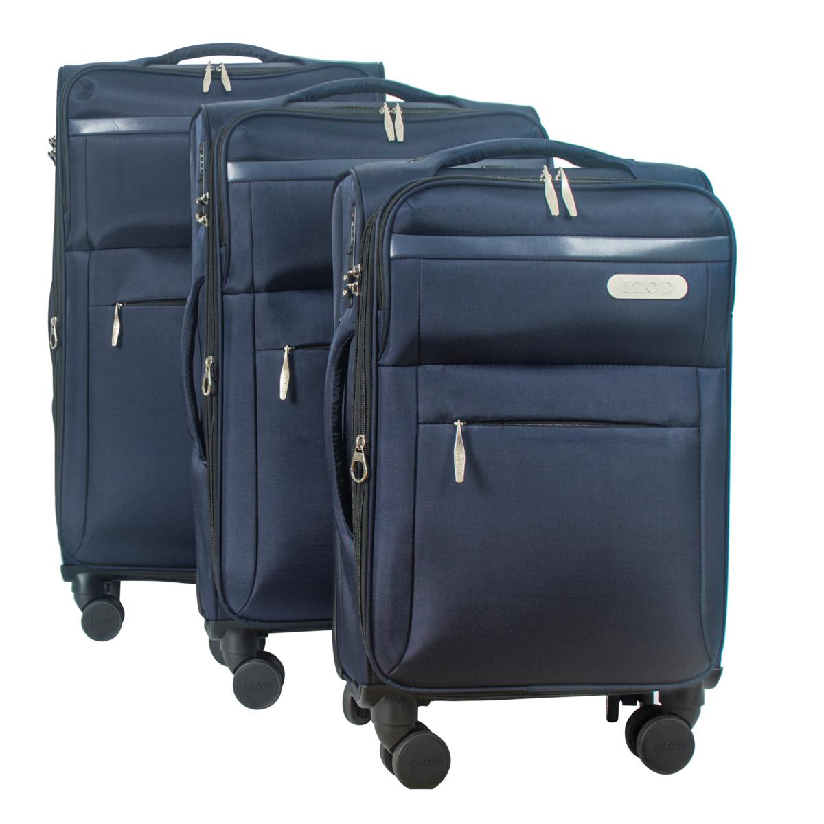 IZOD River 3pc Expandable Luggage Set with Lock | HSN