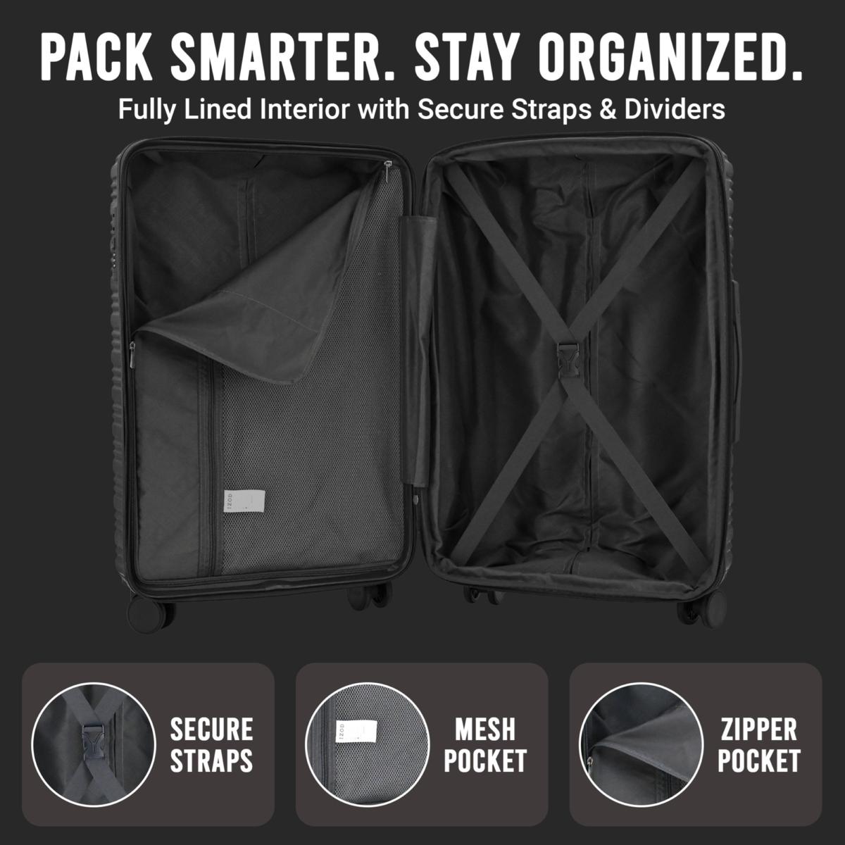 Izod Romeo 3-Piece Hard Shell Spinner Luggage Set | HSN