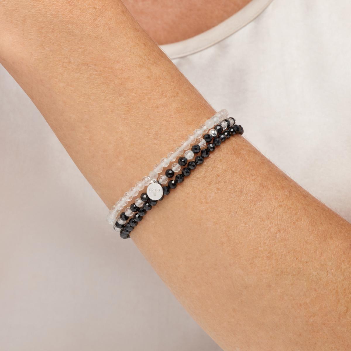 Jay King 3-Piece Black Spinel & White Topaz Birthstone