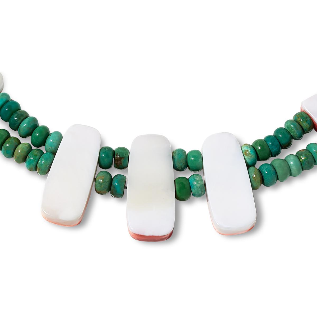 Jay King Azure Peaks Turquoise and Spiny Oyster Shell Necklace | HSN