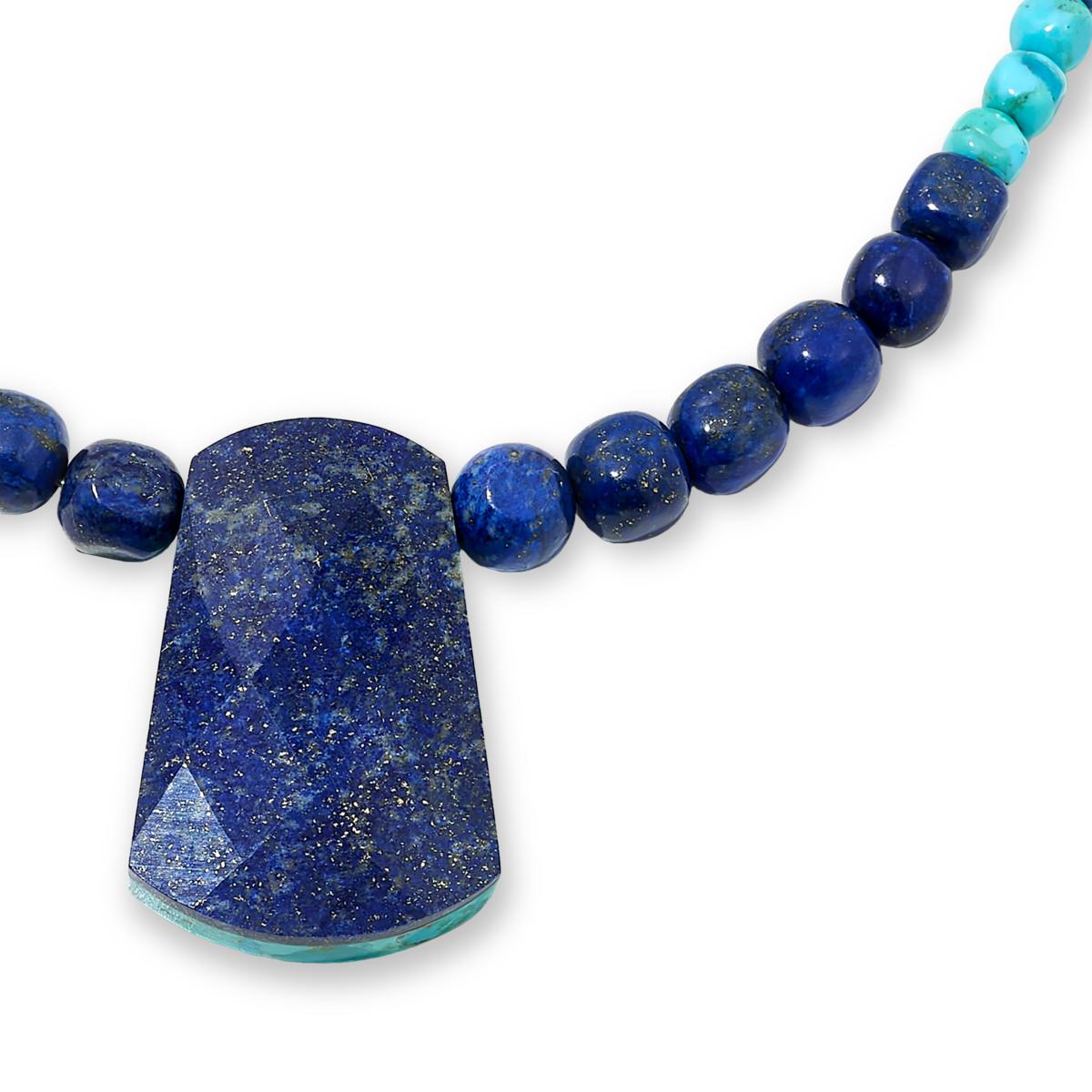 Jay King Lapis and Azure Peaks Turquoise Reversible 18-1/4