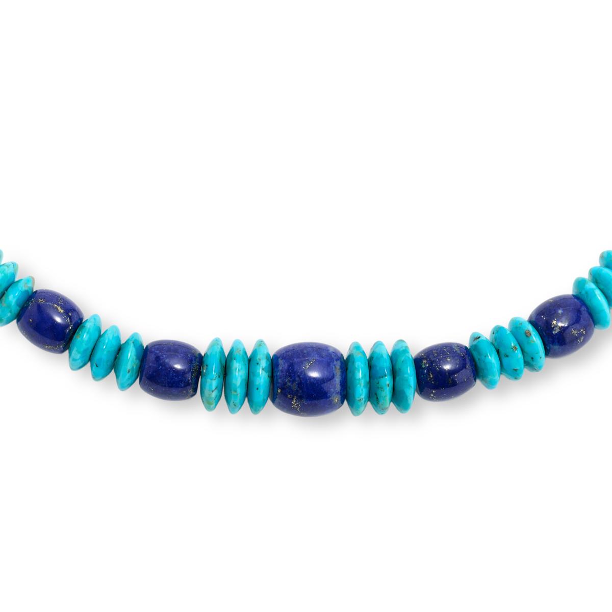 Jay King Lapis and Heavenly Well Lake Turquoise Bead 18