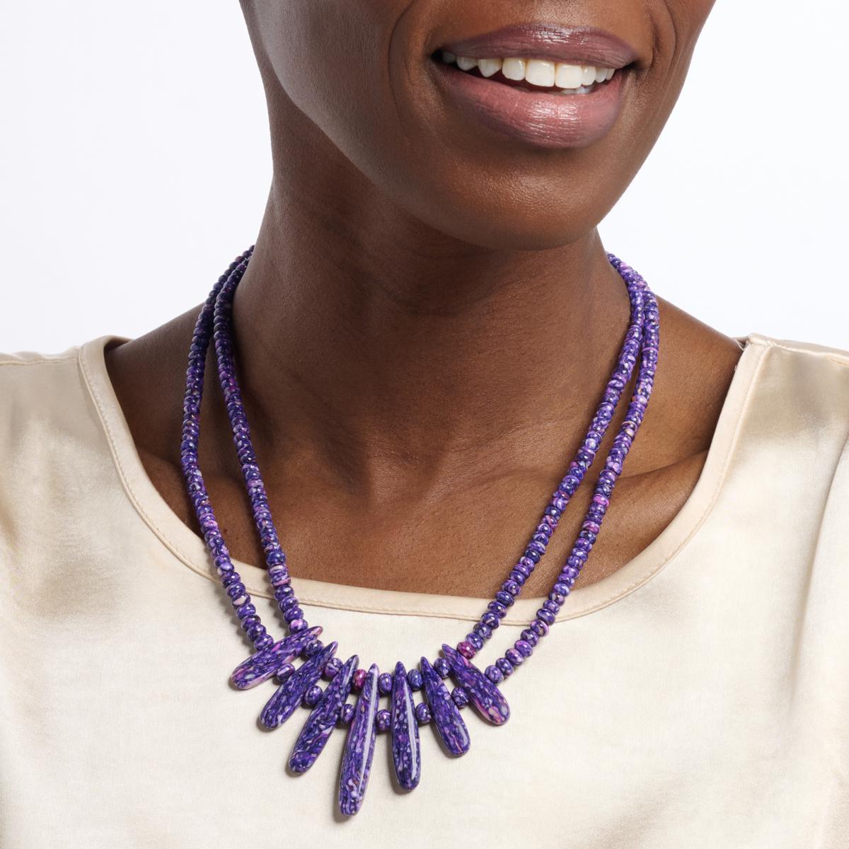Jay King Purple Spiny Oyster Shell 18
