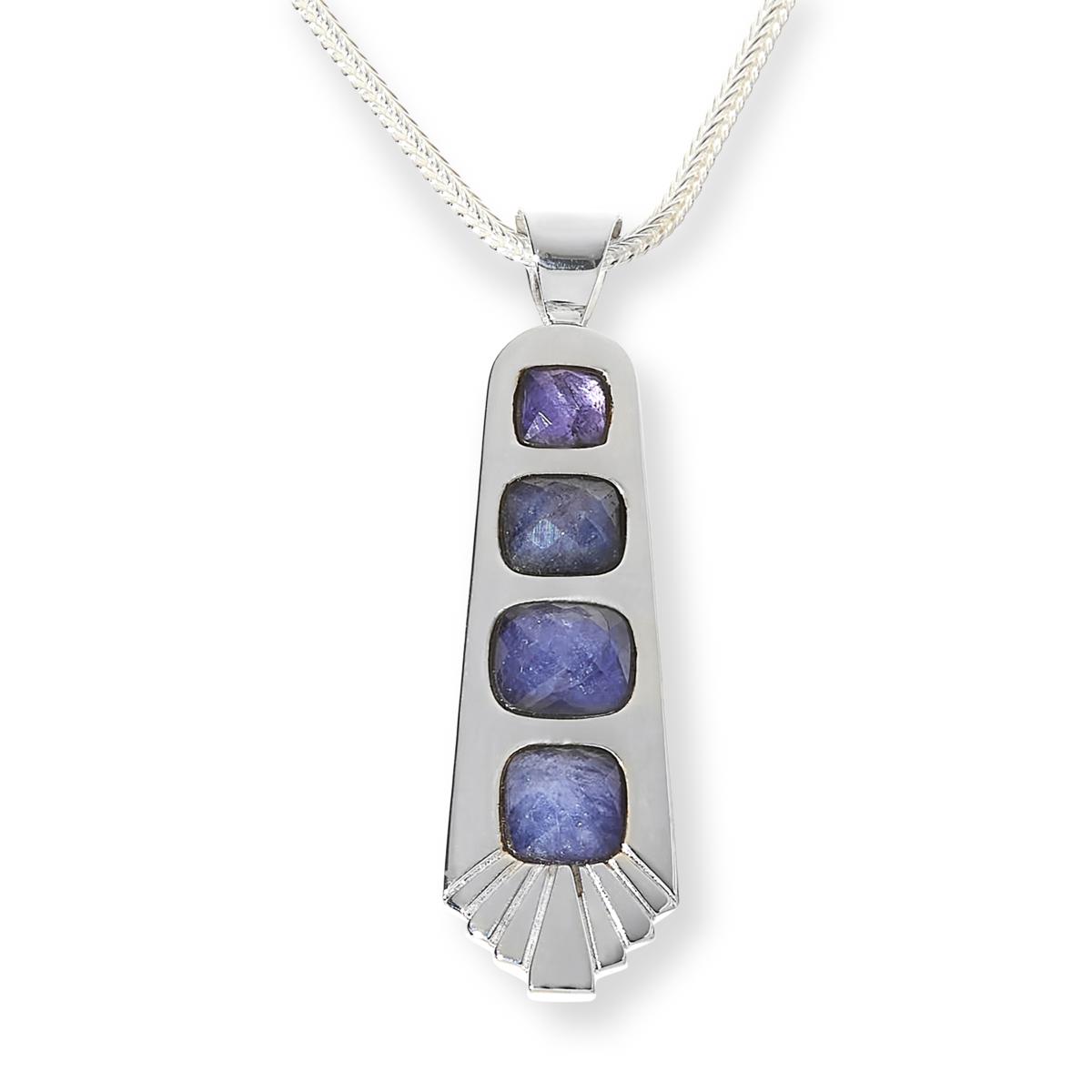 Jay King Sterling Silver 4-Stone Tanzanite Pendant with 18