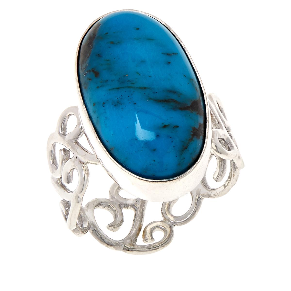 Jay King Sterling Silver Azure Peaks Turquoise Filigree Ring