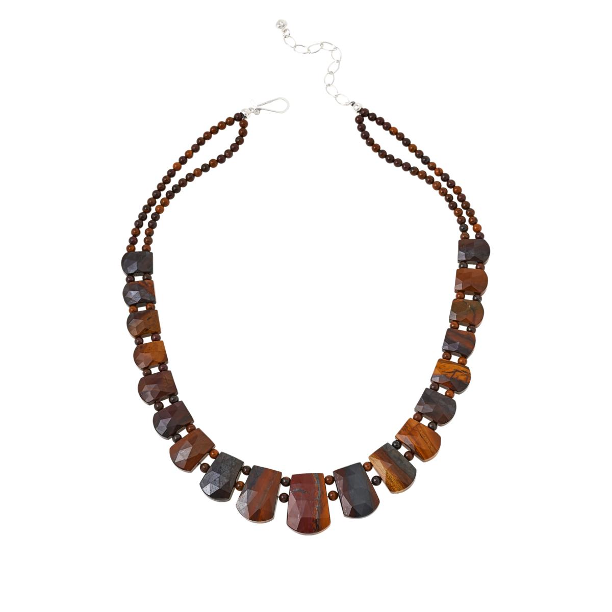 Jay King Sterling Silver Multicolor Desert Sunset Stone Necklace