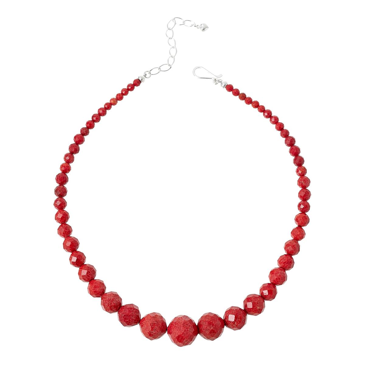 37 Inch Beaded Coral Necklace - Filigree Jewelers