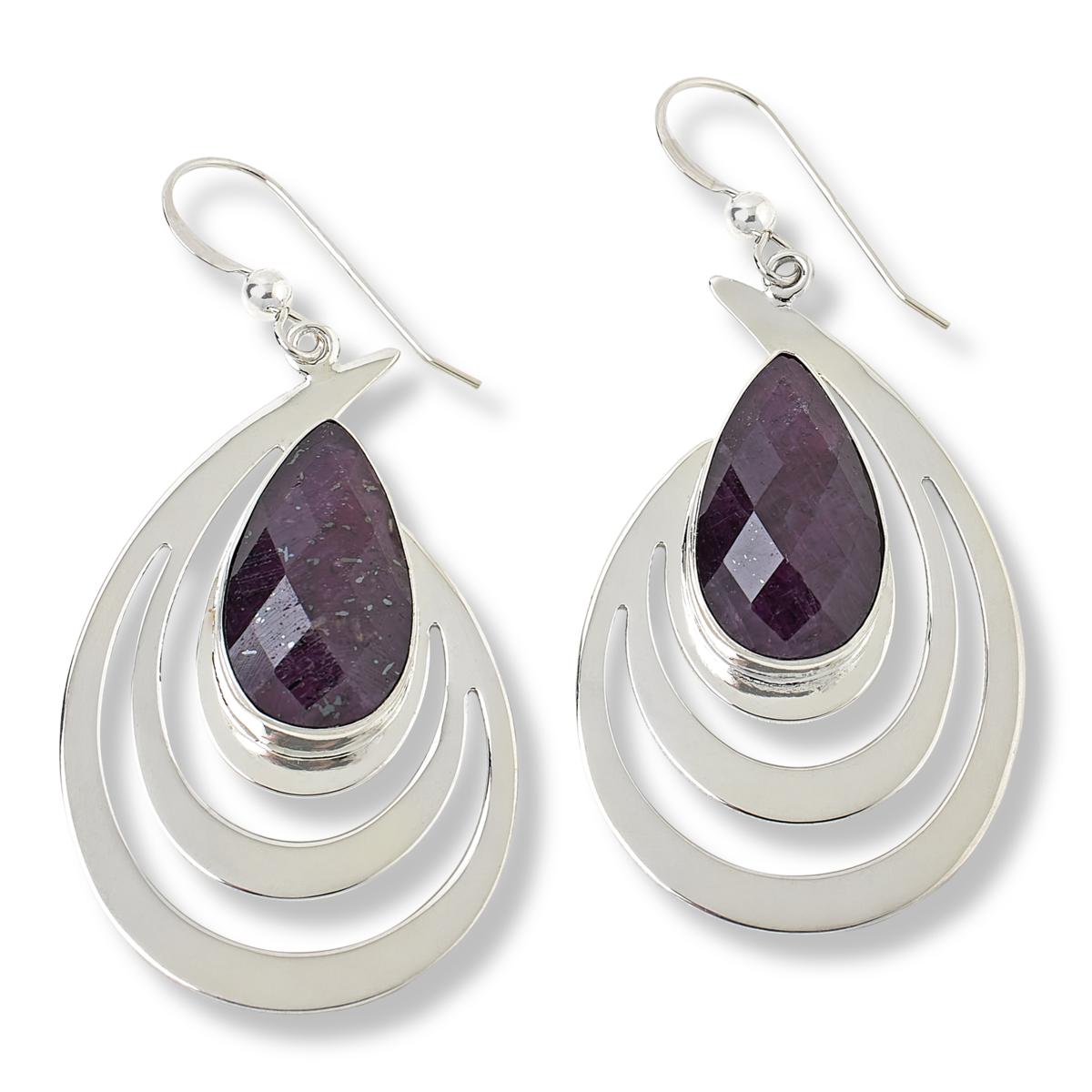 Jay King Sterling Silver Ruby Drop Earrings - 23289906 | HSN