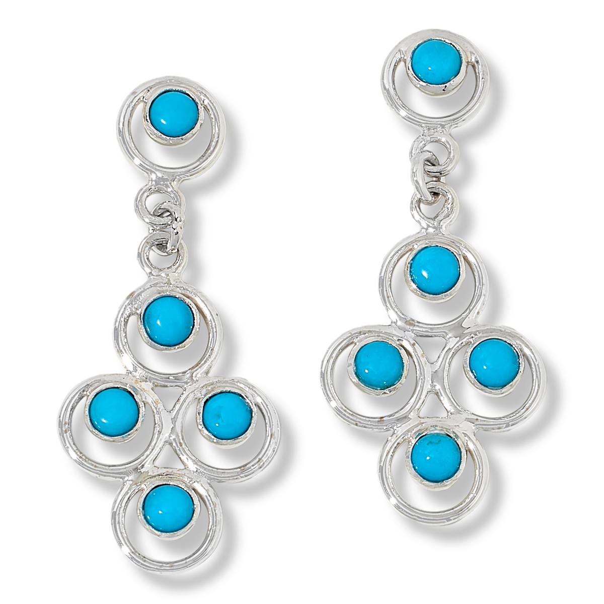 Jay King Sterling Silver Sleeping Beauty Turquoise Drop Earrings ...