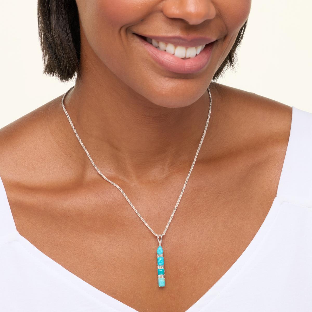 Jay King Sterling Silver Sonoran Turquoise Pendant with 18