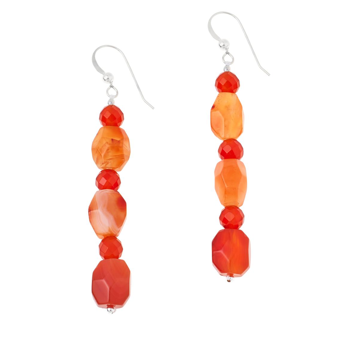 Carnelian Earrings Faceted Pear Large AAA Teardrops 14k Solid Gold or Filled or 2024 Sterling Silver Natural Orange Chalcedony Classic drops