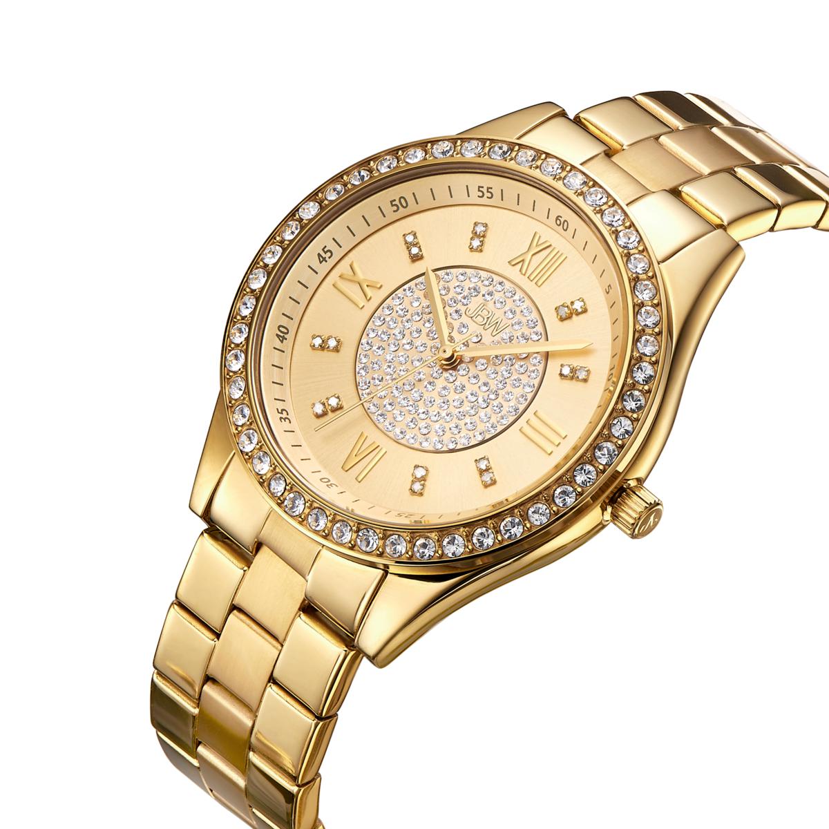 JBW Cristal Square J6386A | Women&s Gold Diamond Watch